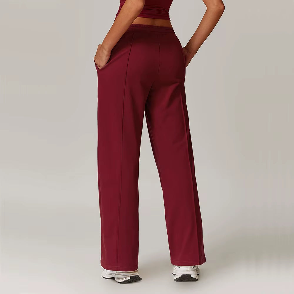 Winter New High Waisted Loose Fit Sports Sweatpants for Women Straight Leg Casual Pants with Pockets Sports Pants for Women